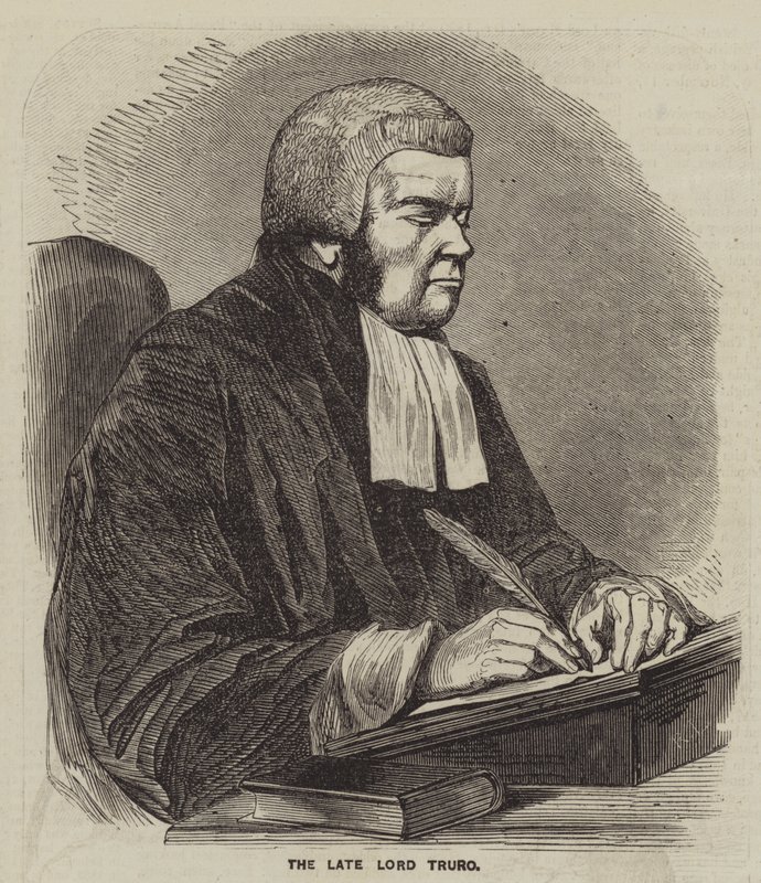 A néhai Lord Truro (metszet) alkotó: English School