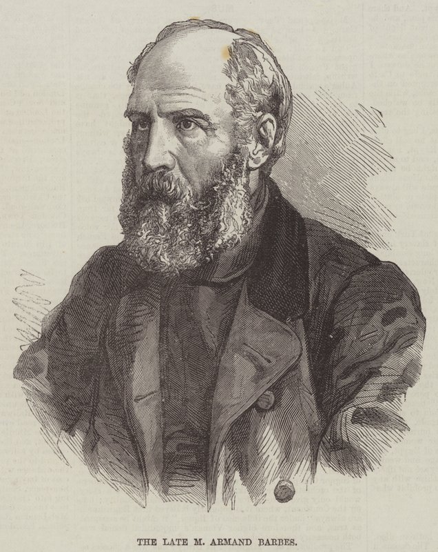 A néhai M Armand Barbes (metszet) alkotó: English School