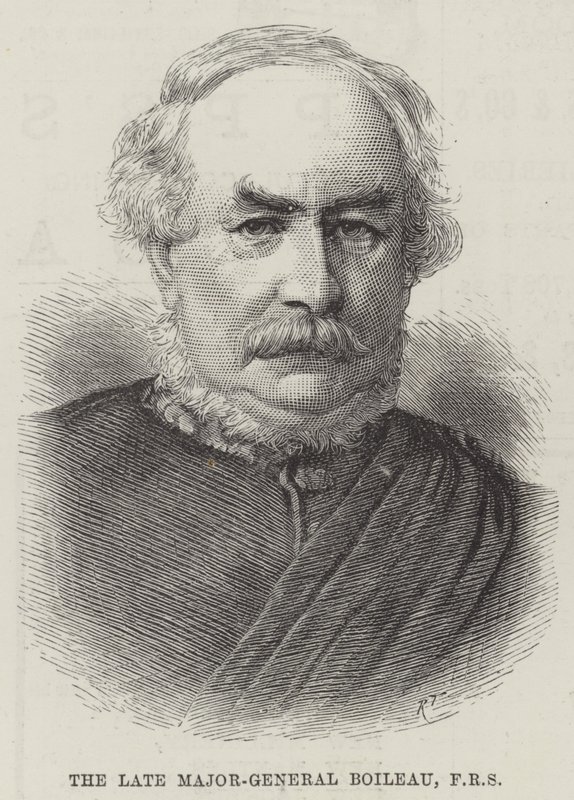 A néhai Boileau vezérőrnagy, FRS (metszet) alkotó: English School