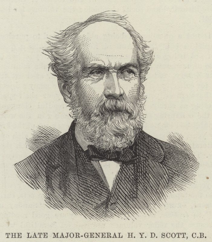 A néhai H Y D Scott vezérőrnagy, CB (metszet) alkotó: English School