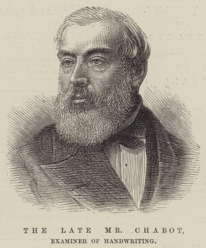 A néhai Chabot úr, a kézírás-vizsgáló (metszet) alkotó: English School