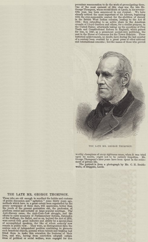 A néhai Mr. George Thompson (metszet) alkotó: English School
