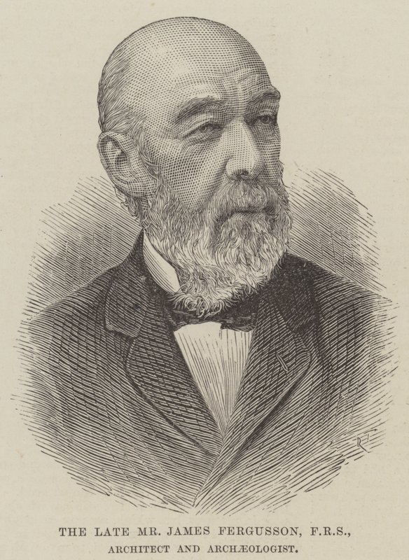 A néhai James Fergusson úr, FRS, építész és régész (metszet) alkotó: English School