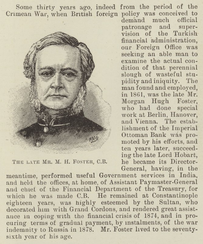 A néhai Mr. M. H. Foster, CB (metszet) alkotó: English School