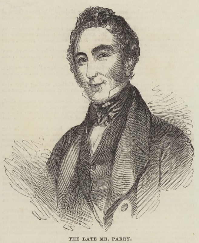 A néhai Mr. Parry (metszet) alkotó: English School
