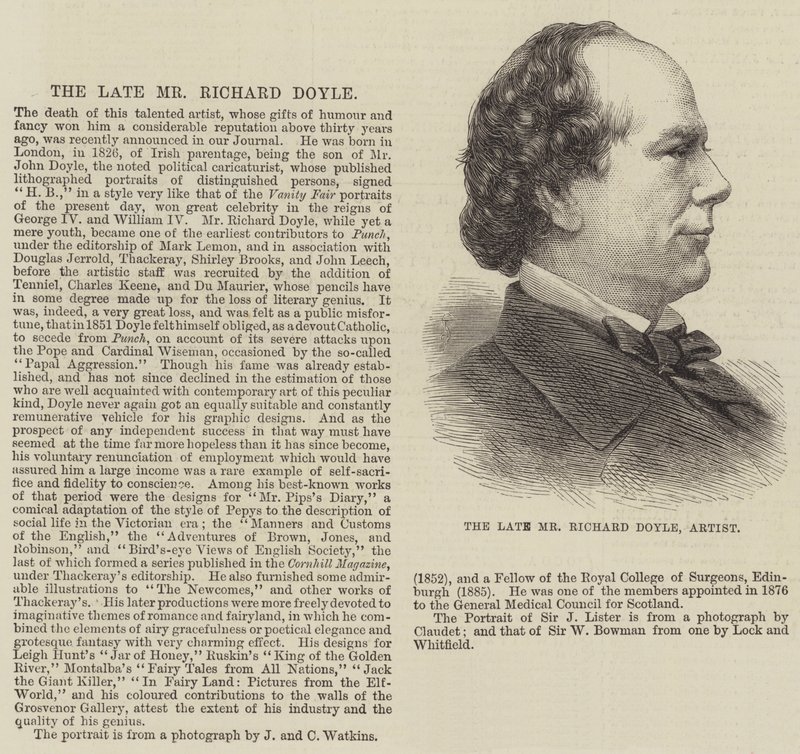 A néhai Richard Doyle művész (metszet) alkotó: English School