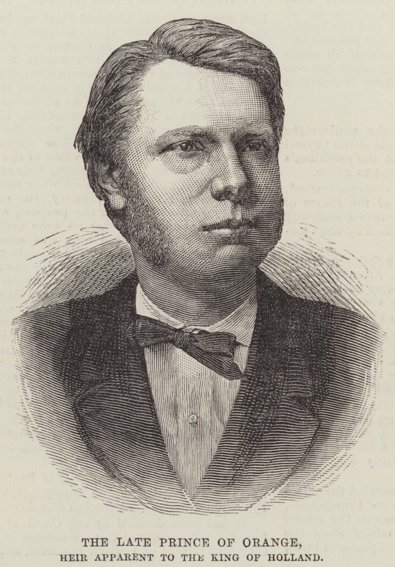 A néhai narancsos herceg, a holland király örököse (metszet) alkotó: English School