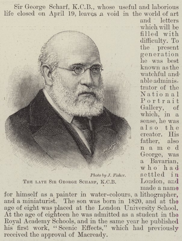 A néhai Sir George Scharf, KCB (metszet) alkotó: English School