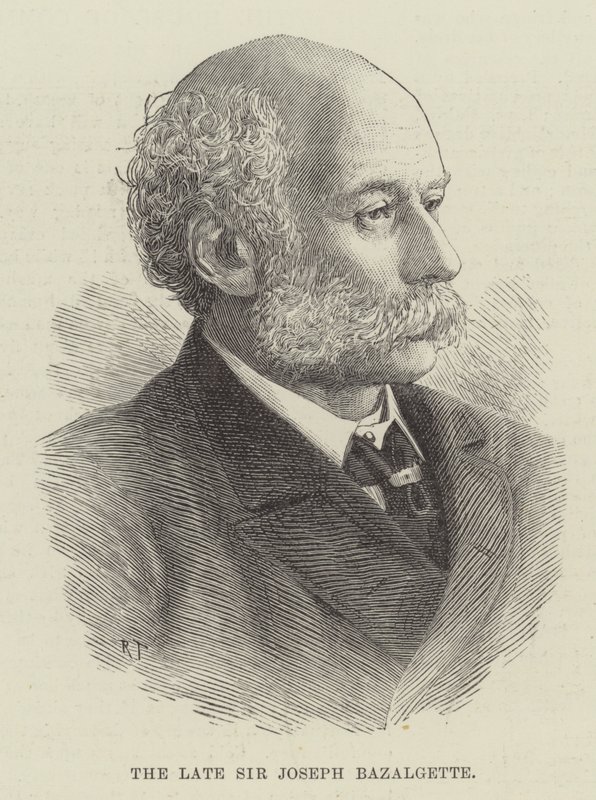 A néhai Sir Joseph Bazalgette (metszet) alkotó: English School