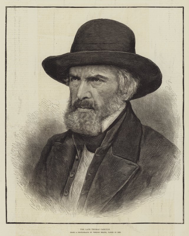 A néhai Thomas Carlyle (metszet) alkotó: English School