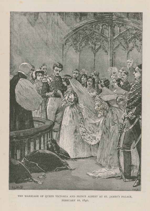 Viktória királynő és Albert herceg házassága alkotó: English School