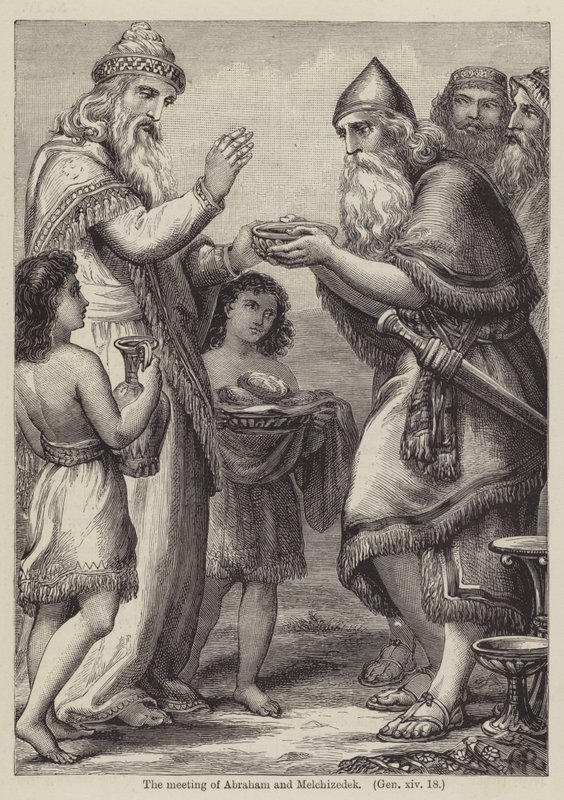 Ábrahám és Melkizedek találkozása, Genezis XIV. alkotó: English School