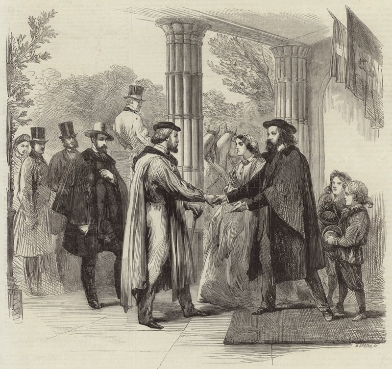 Garibaldi és Tennyson találkozása alkotó: English School
