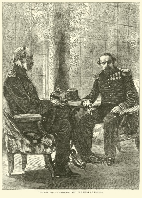 Napóleon és a porosz király találkozása, 1870. szeptember alkotó: English School