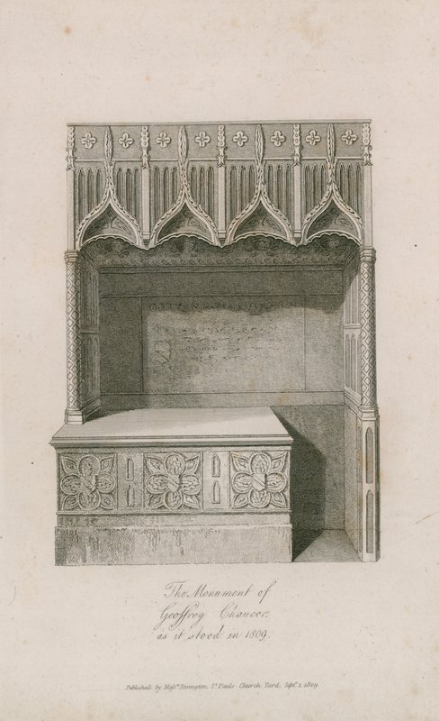 Geoffrey Chaucer emlékműve alkotó: English School