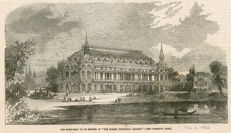 A Surrey Állatkertben felállítandó zeneterem alkotó: English School