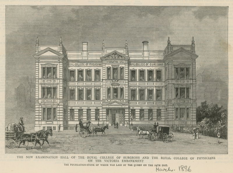 A Royal College of Surgeons és a Royal College of Physicians új vizsgaterme alkotó: English School