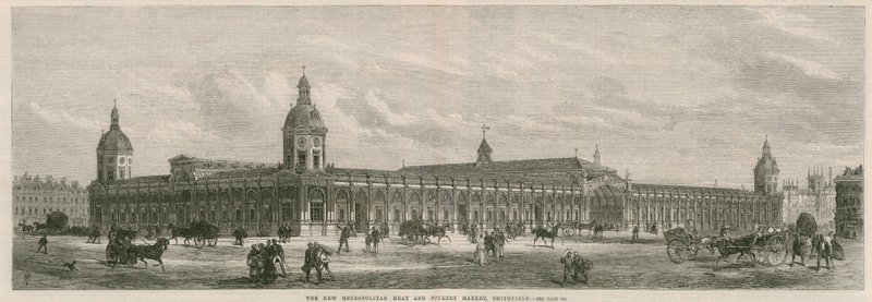 Az új fővárosi hús- és baromfipiac, Smithfield alkotó: English School