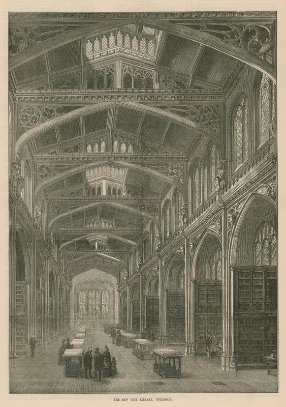 Az új városi könyvtár, a londoni Guildhall alkotó: English School