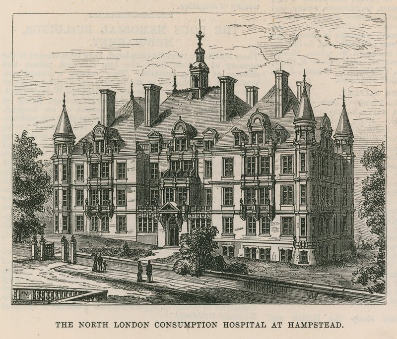 Az észak-londoni fogyasztási kórház Hampsteadben alkotó: English School