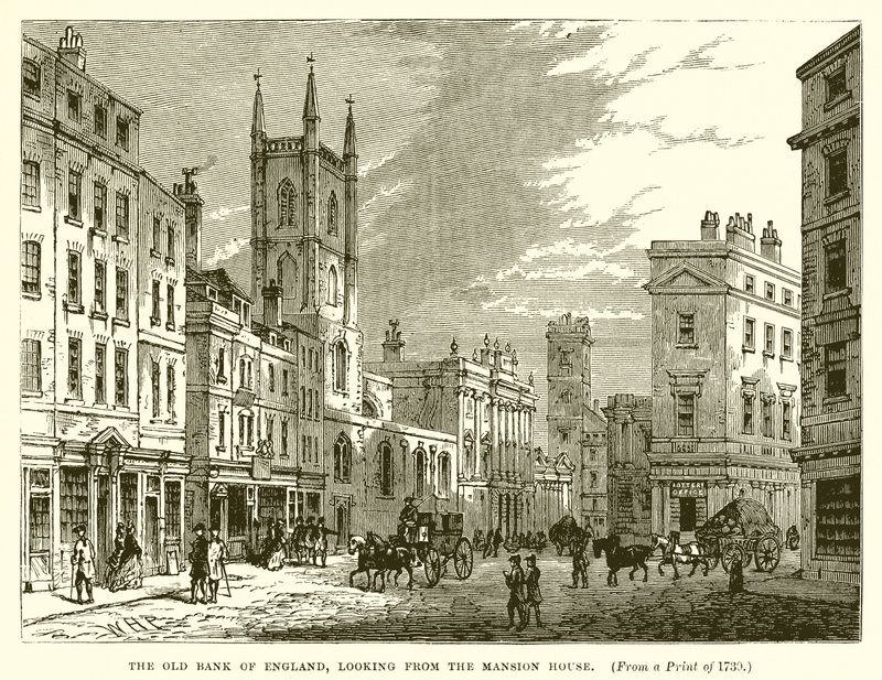 Anglia régi bankja, a Mansion House-ból nézve alkotó: English School
