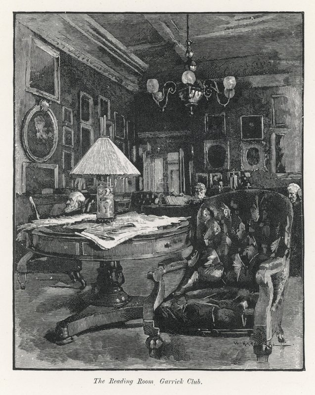 A Garrick Club olvasóterme alkotó: English School