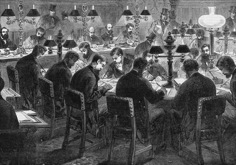 Az alsóház riporterszobája alkotó: English School