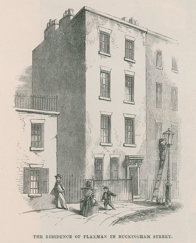 John Flaxman rezidenciája a Buckingham Streeten alkotó: English School