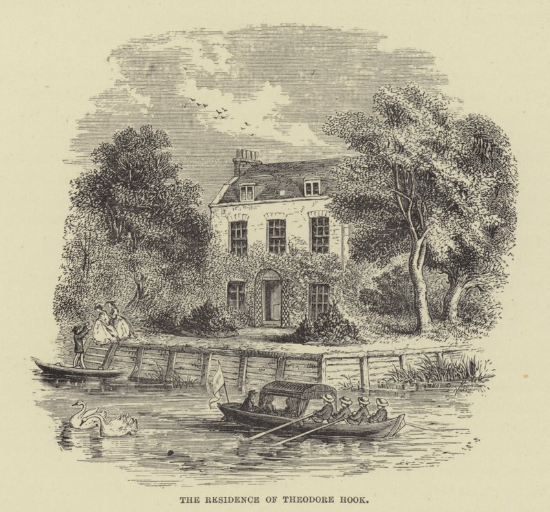 Theodore Hook rezidenciája (metszet) alkotó: English School