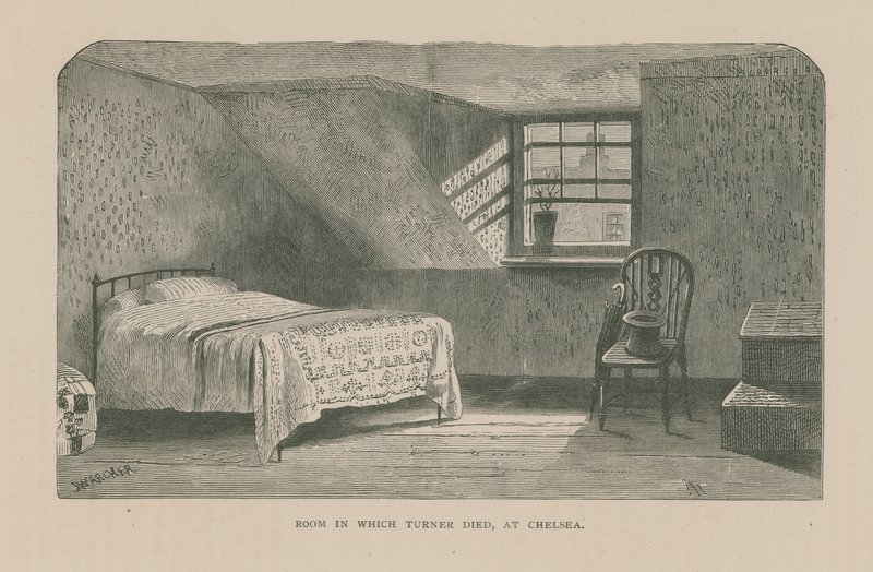 A szoba, amelyben J M W Turner művész meghalt alkotó: English School