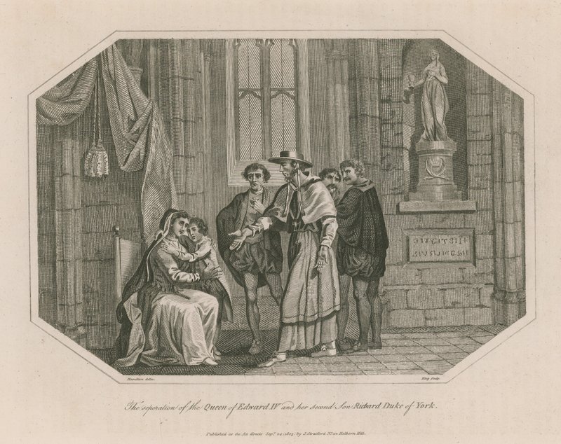 IV. Edward királynője és második fia, Richard yorki herceg elválása alkotó: English School