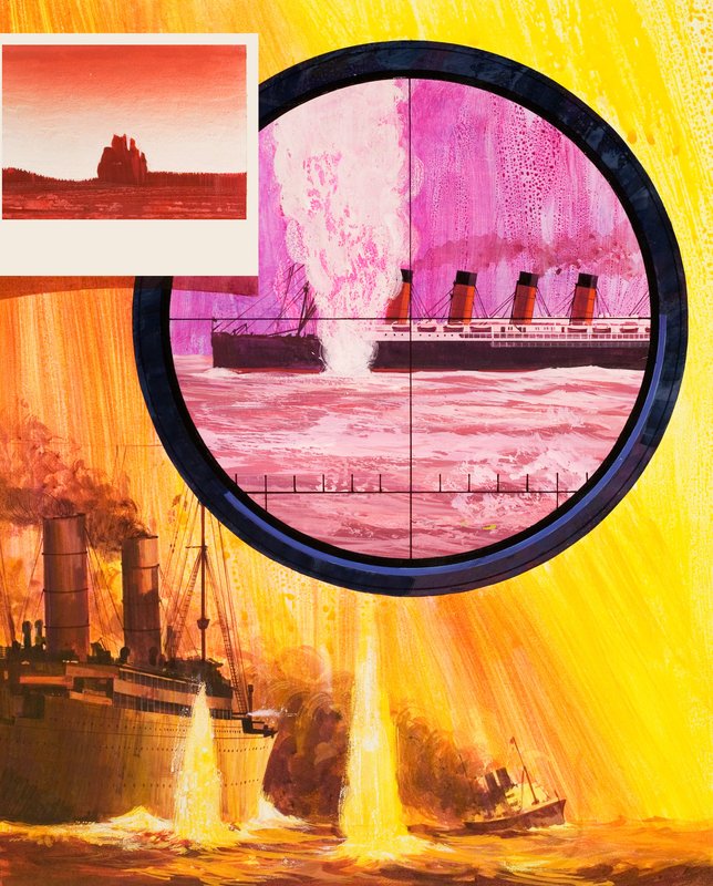 A Lusitania elsüllyedése alkotó: English School