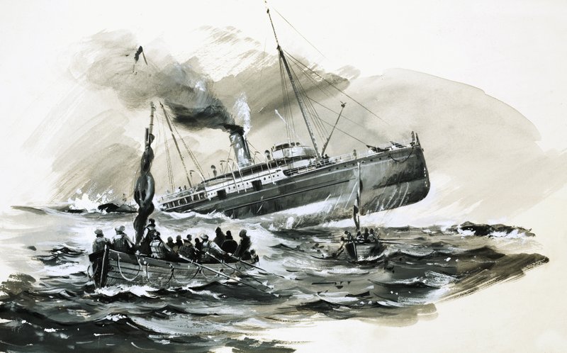 A Steller gőzös elsüllyedése 1899-ben alkotó: English School