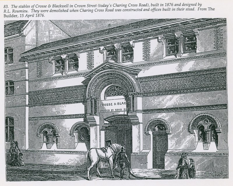 Crosse & Blackwell istállója a Crown Street-ben (ma Charing Cross Road) alkotó: English School
