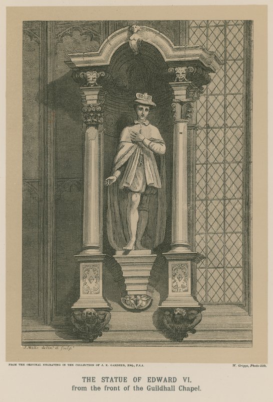 VI. Edward király szobra a Guildhall kápolna elejéről alkotó: English School