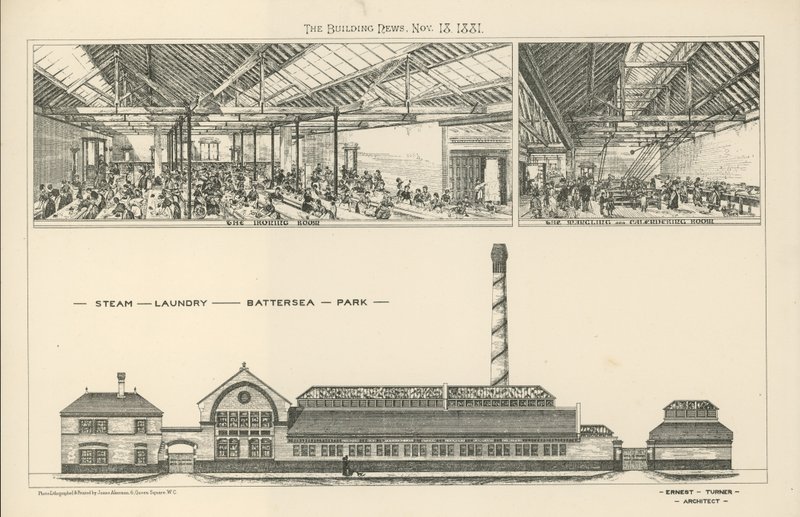 A gőzmosoda a Battersea Parkban alkotó: English School