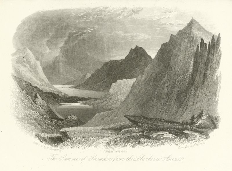 Snowdon csúcsa a walesi Llanberis emelkedőről alkotó: English School