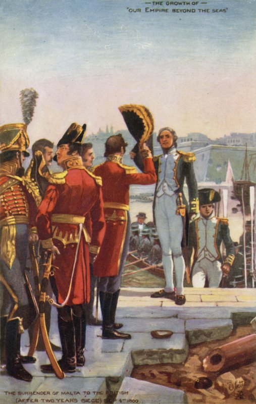 Málta feladása a briteknek, 1800. szeptember 4 alkotó: English School