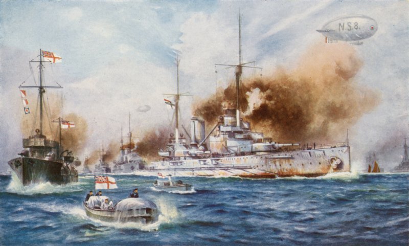 A német nyílt tengeri flotta feladása, 1918 alkotó: English School