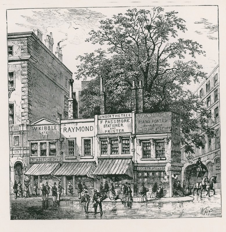 A fa a londoni Wood Street sarkán alkotó: English School