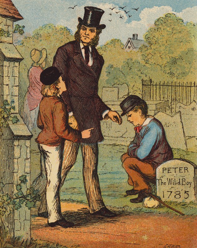 A csavargó felismerte (színes litográfia) alkotó: English School