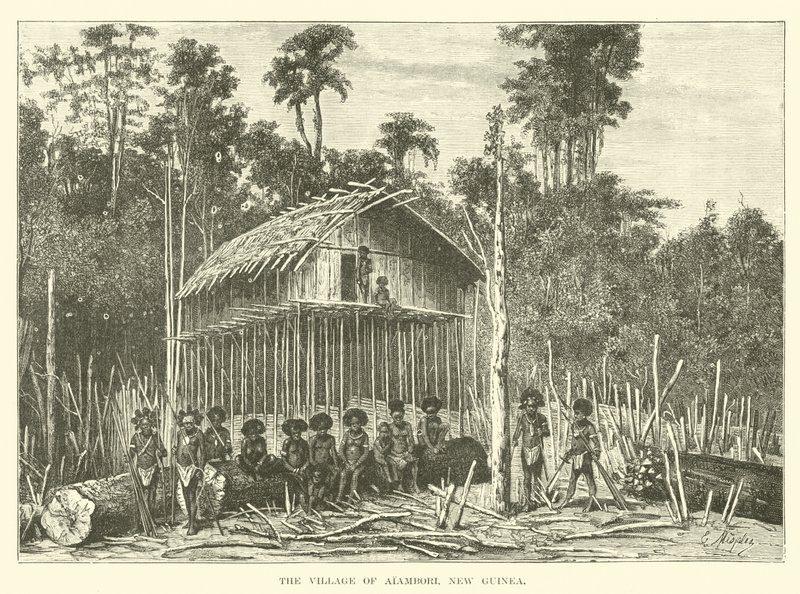 Alambori falu, Új-Guinea alkotó: English School
