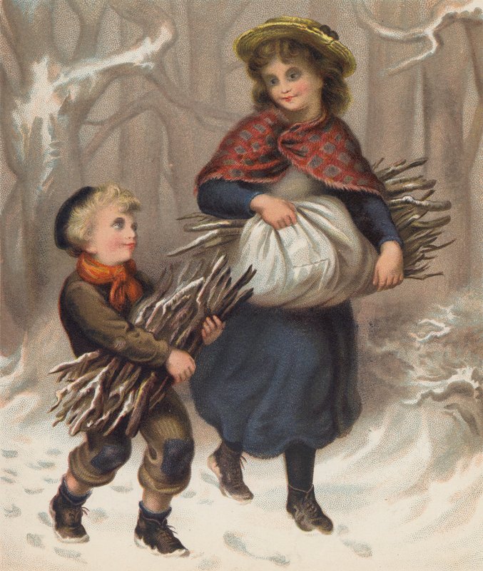 A favágó gyermeke (chromolitho) alkotó: English School