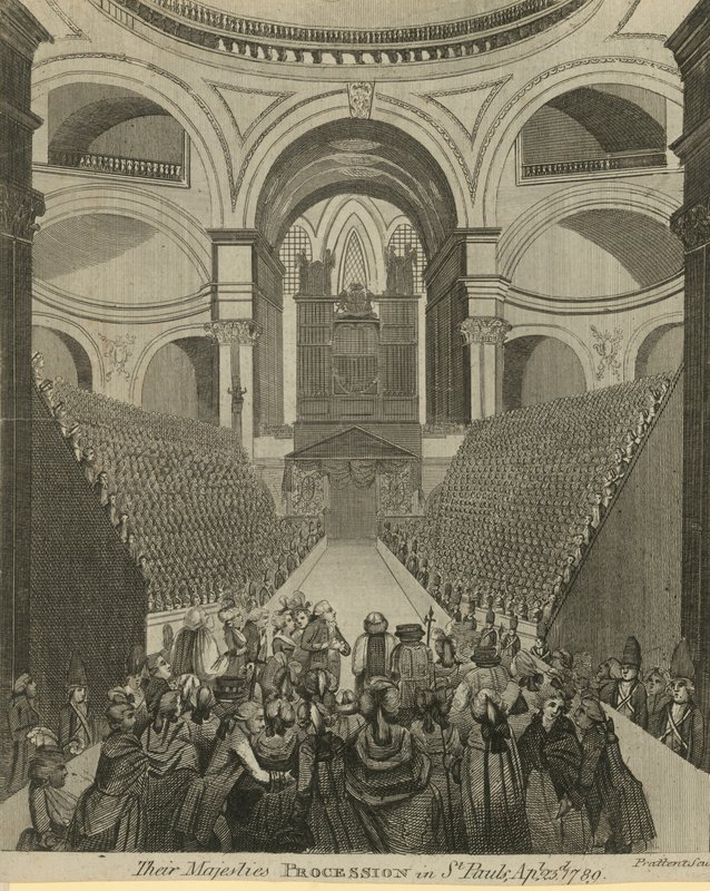Felségeik körmenete a Szent Pál-székesegyházban alkotó: English School