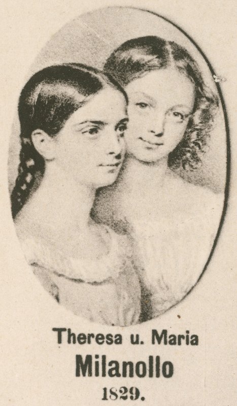 Theresa és Maria Milanollo (mélynyomás) alkotó: English School