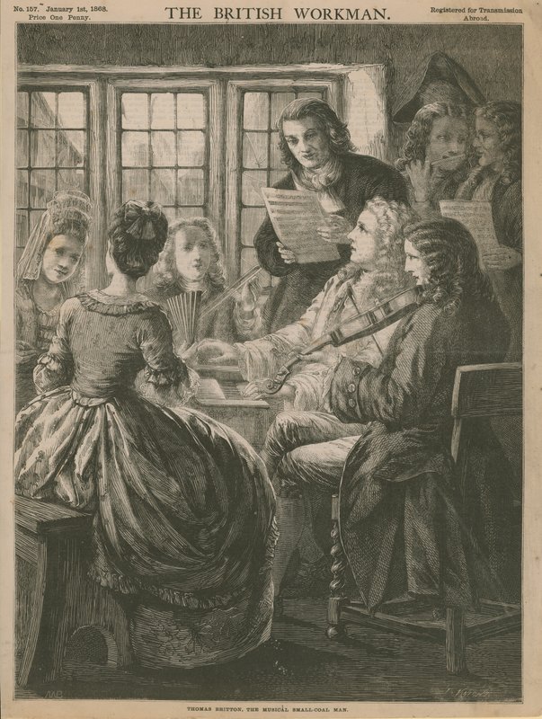 Thomas Britton, a zenés kis szén ember alkotó: English School