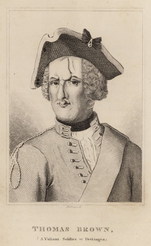 Thomas Brown, egy vitéz katona Dettingenben alkotó: English School