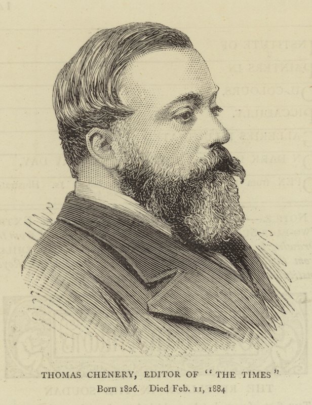 Thomas Chenery, a "The Times" szerkesztője (metszet) alkotó: English School