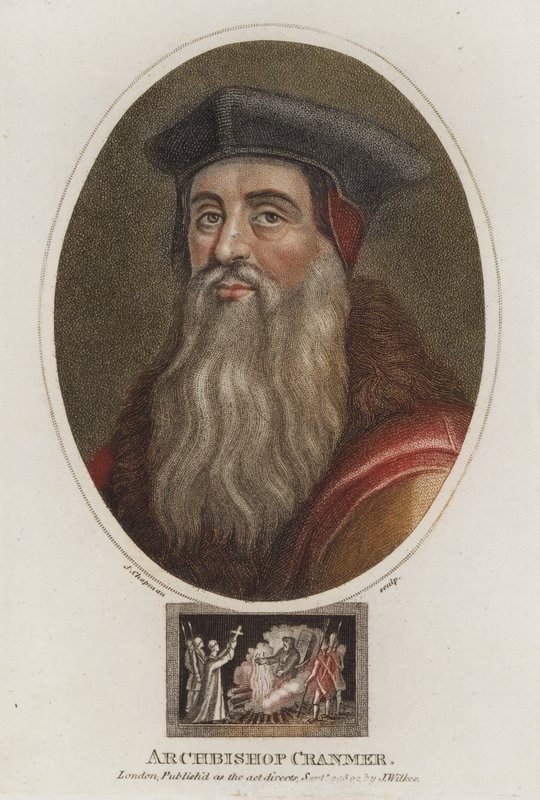 Thomas Cranmer, Canterbury érseke (színes metszet) alkotó: English School
