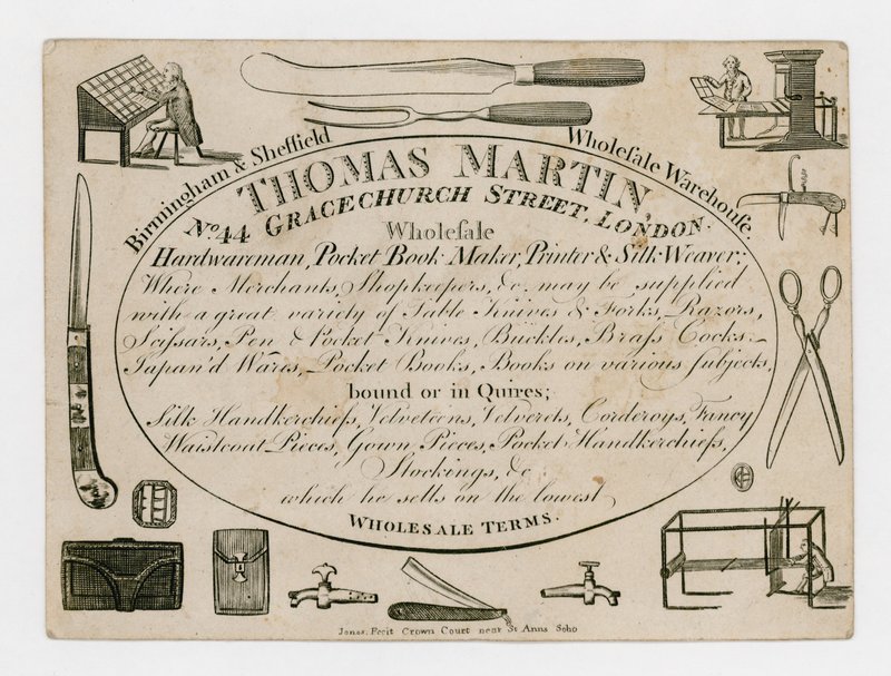 Thomas Martin, kereskedelmi kártya alkotó: English School